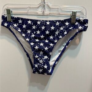 Patriotic Bikini Set, Halter Top with Crossed Straps in Back. Size Large